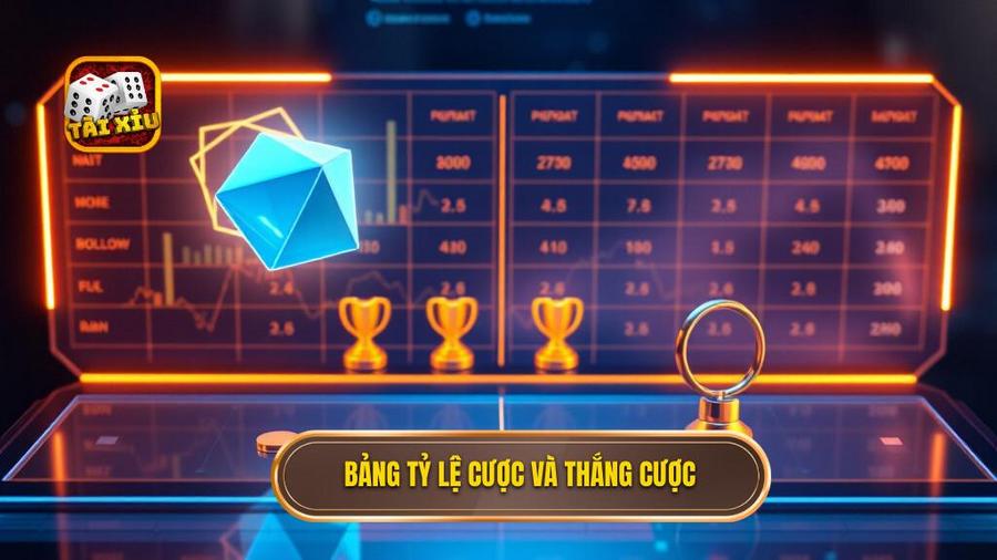 3. Bảng tỷ lệ cược và thắng cược